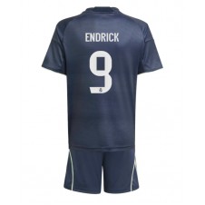 Real Madrid Endrick #9 Bortaställ Barn 2025-26 Korta ärmar (+ Korta byxor)